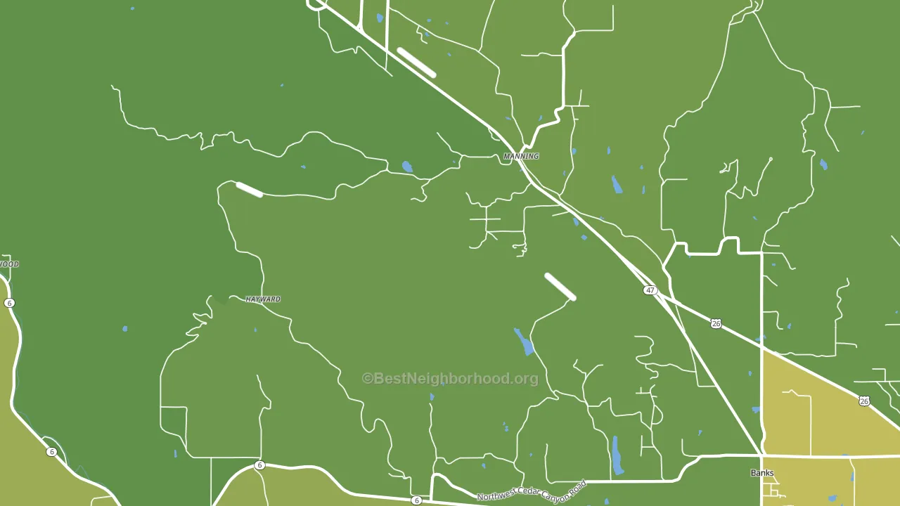 Manning, OR block-group voter-turnout map