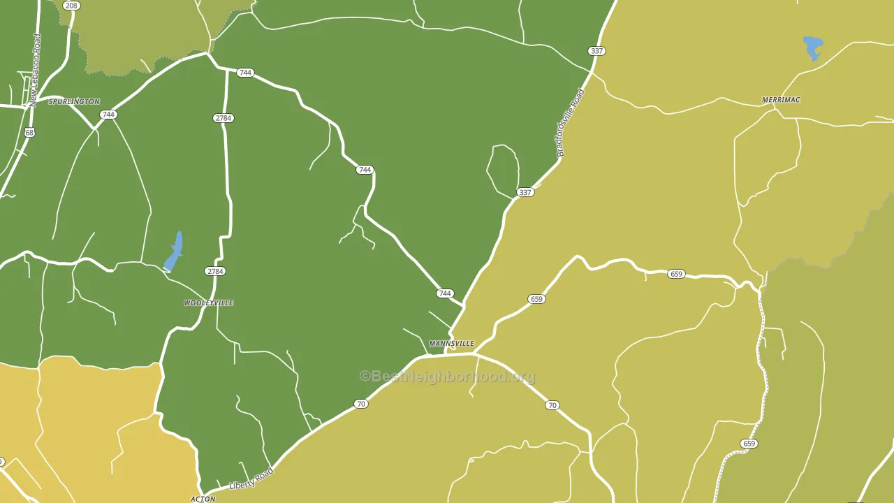 Mannsville, KY block-group voter-turnout map