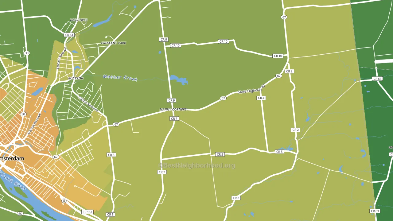 Manny Corners, NY block-group voter-turnout map