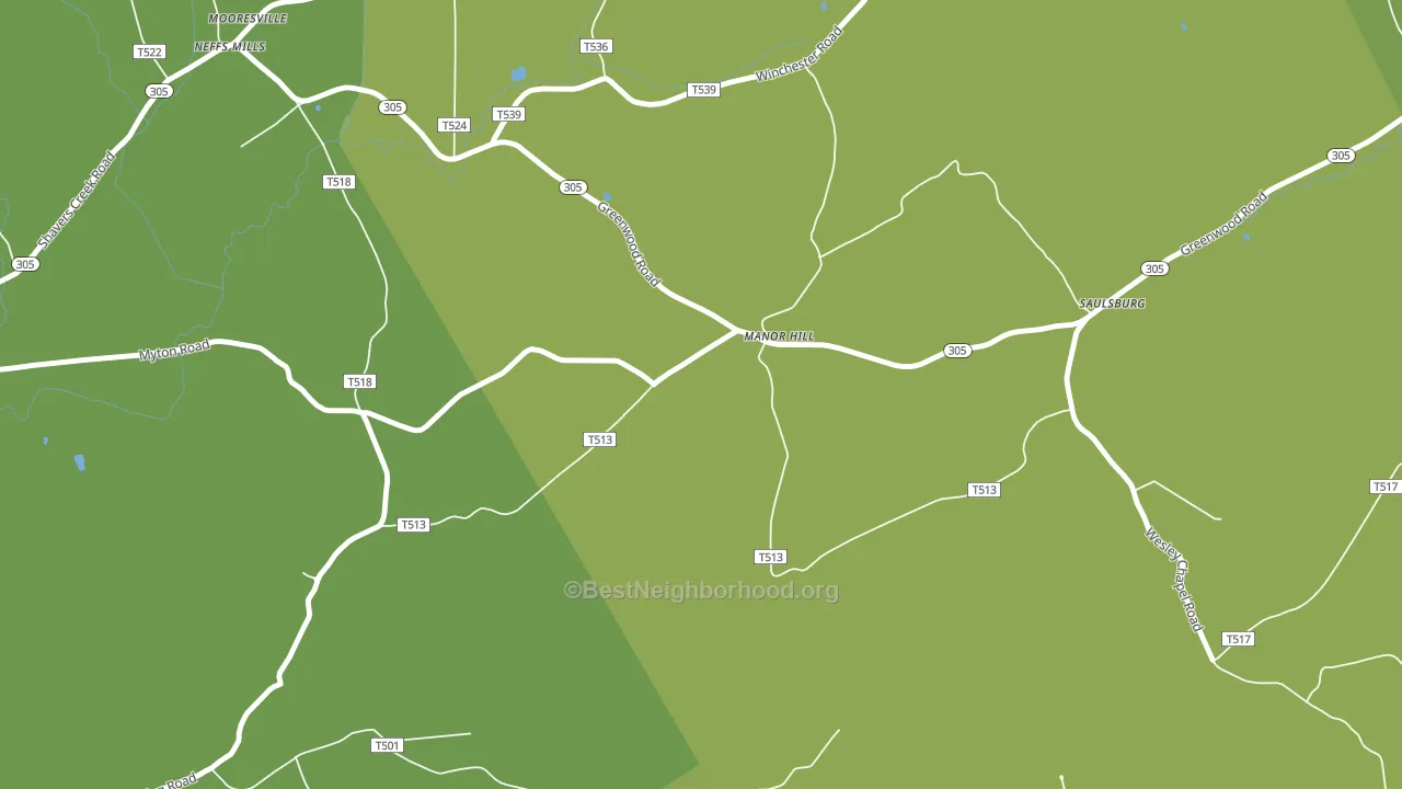 Manor Hill, PA block-group voter-turnout map