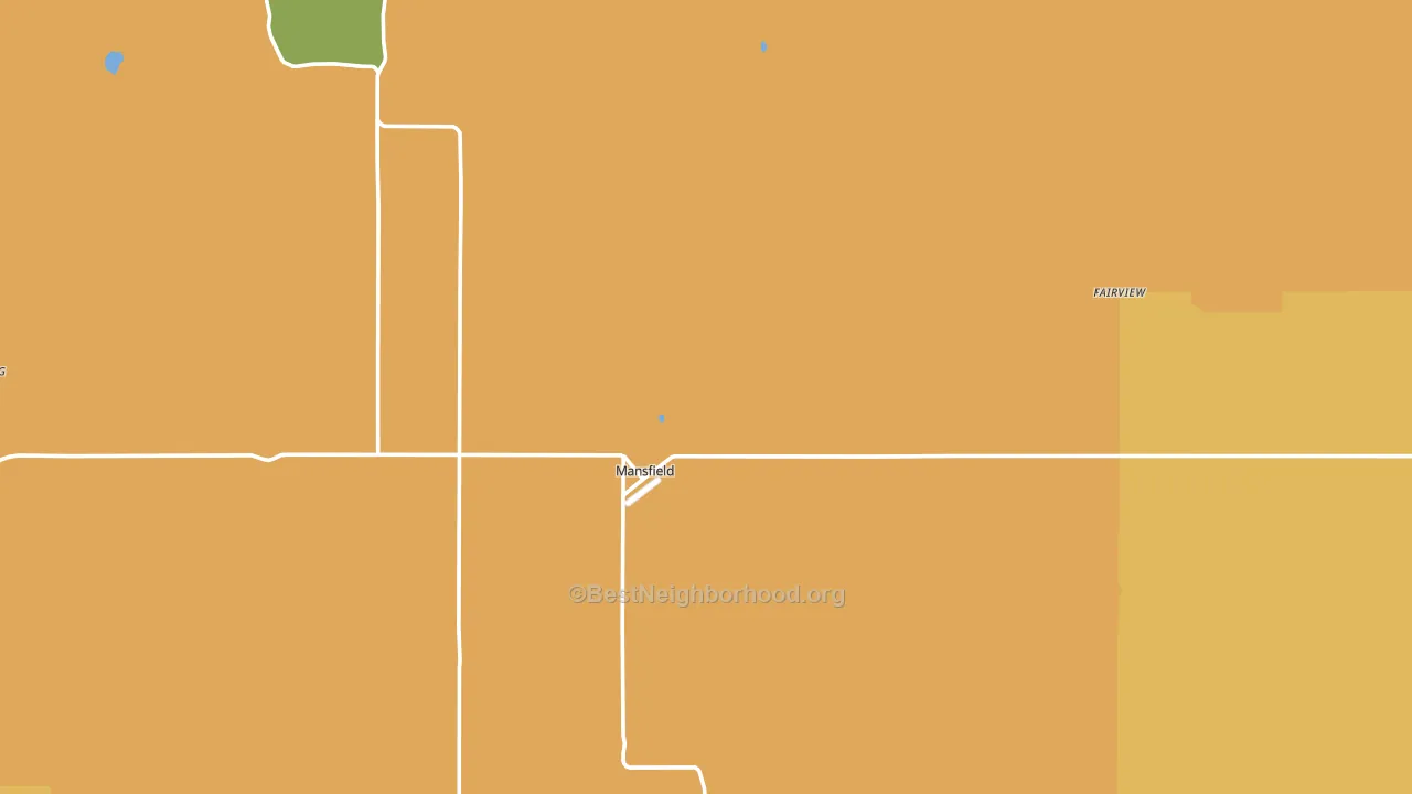 Mansfield, WA block-group voter-turnout map