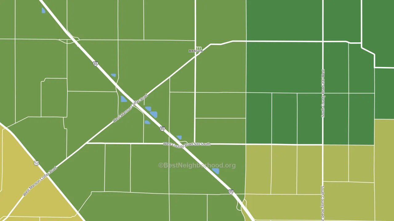 Manson, IN block-group voter-turnout map