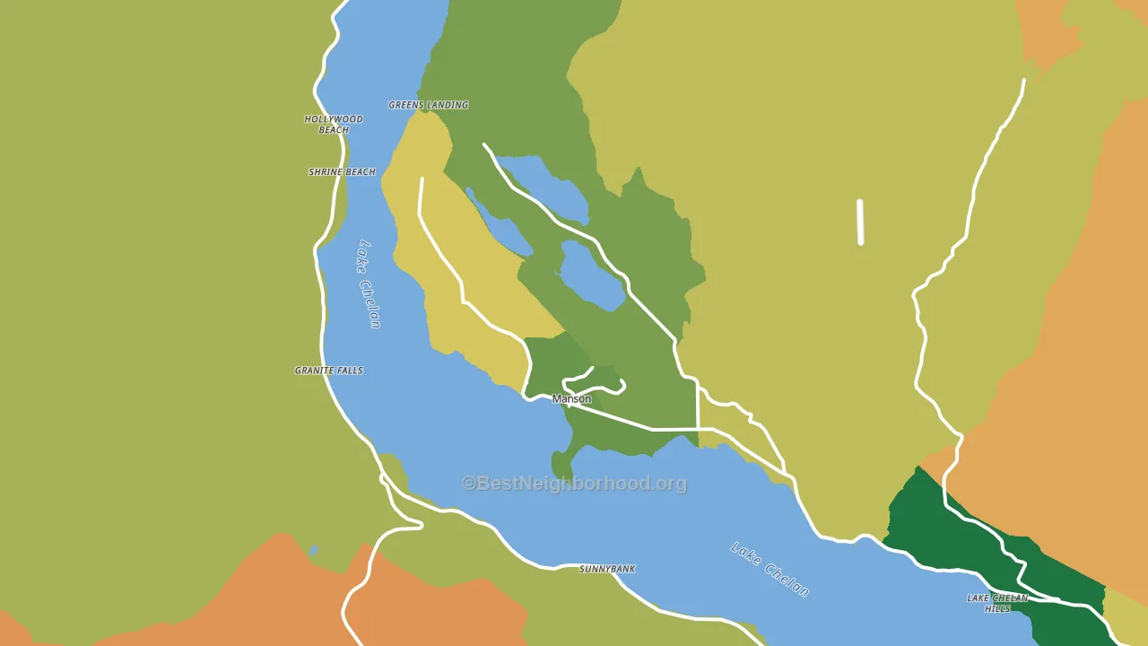 Manson, WA block-group voter-turnout map