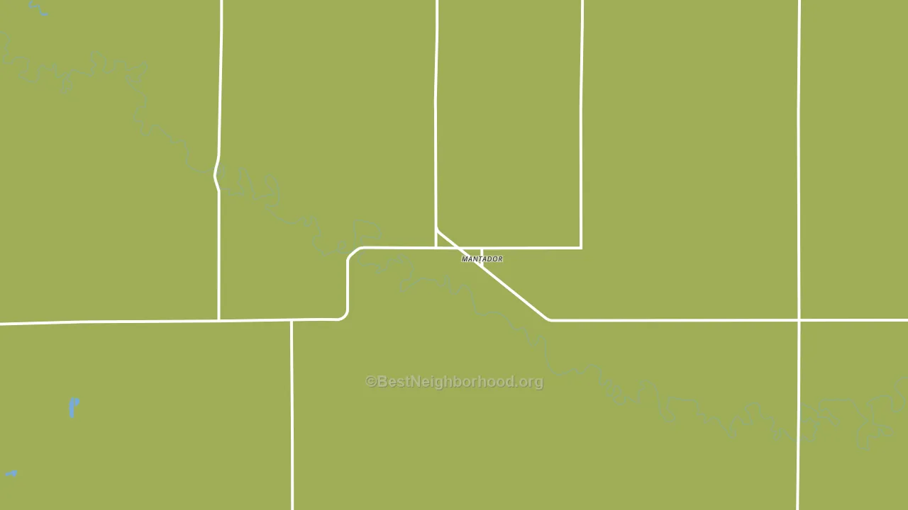 Mantador, ND block-group voter-turnout map