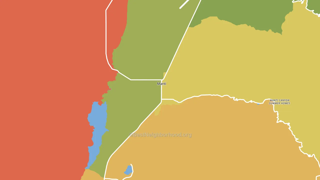 Manti, UT block-group voter-turnout map