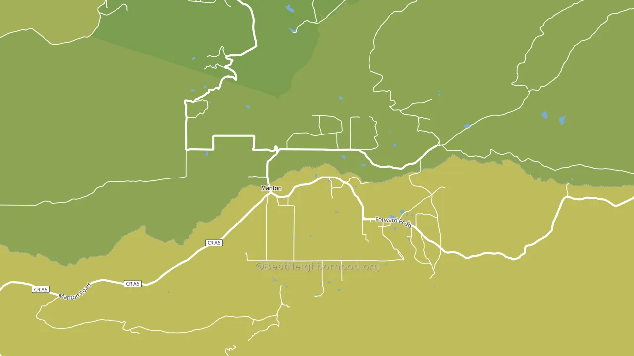 Manton, CA block-group voter-turnout map