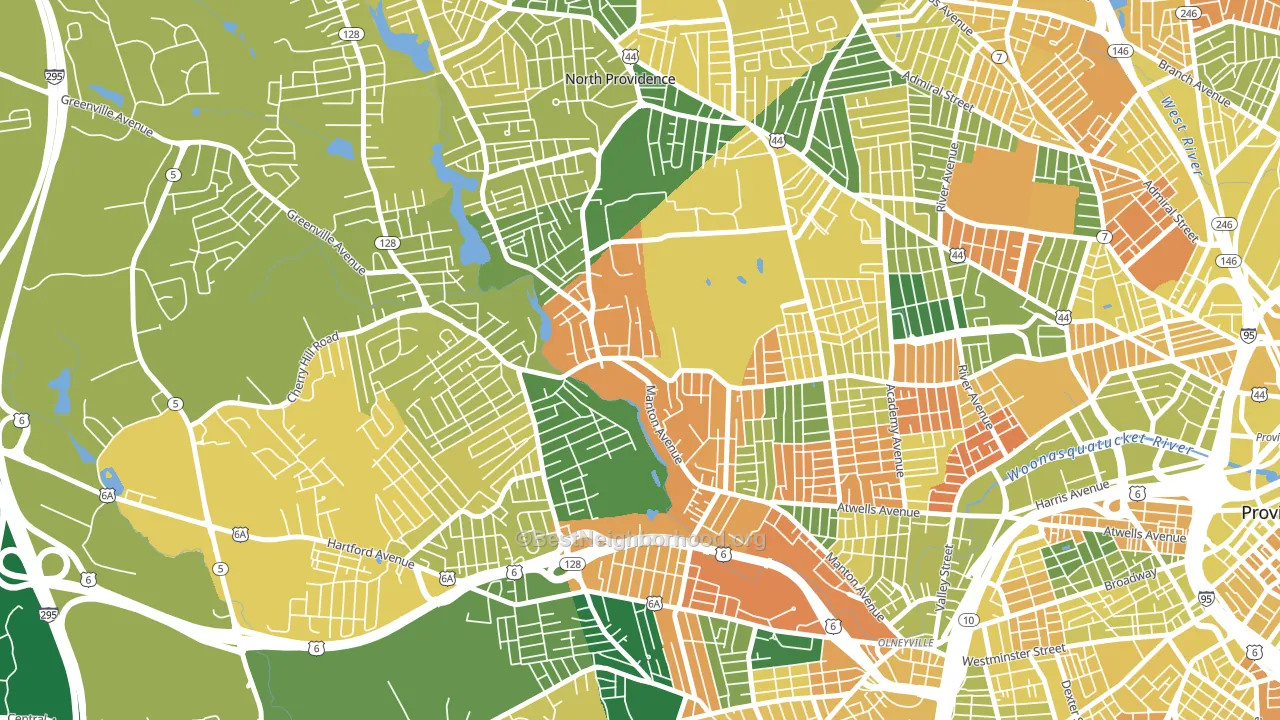 Manton, Providence, RI block-group voter-turnout map