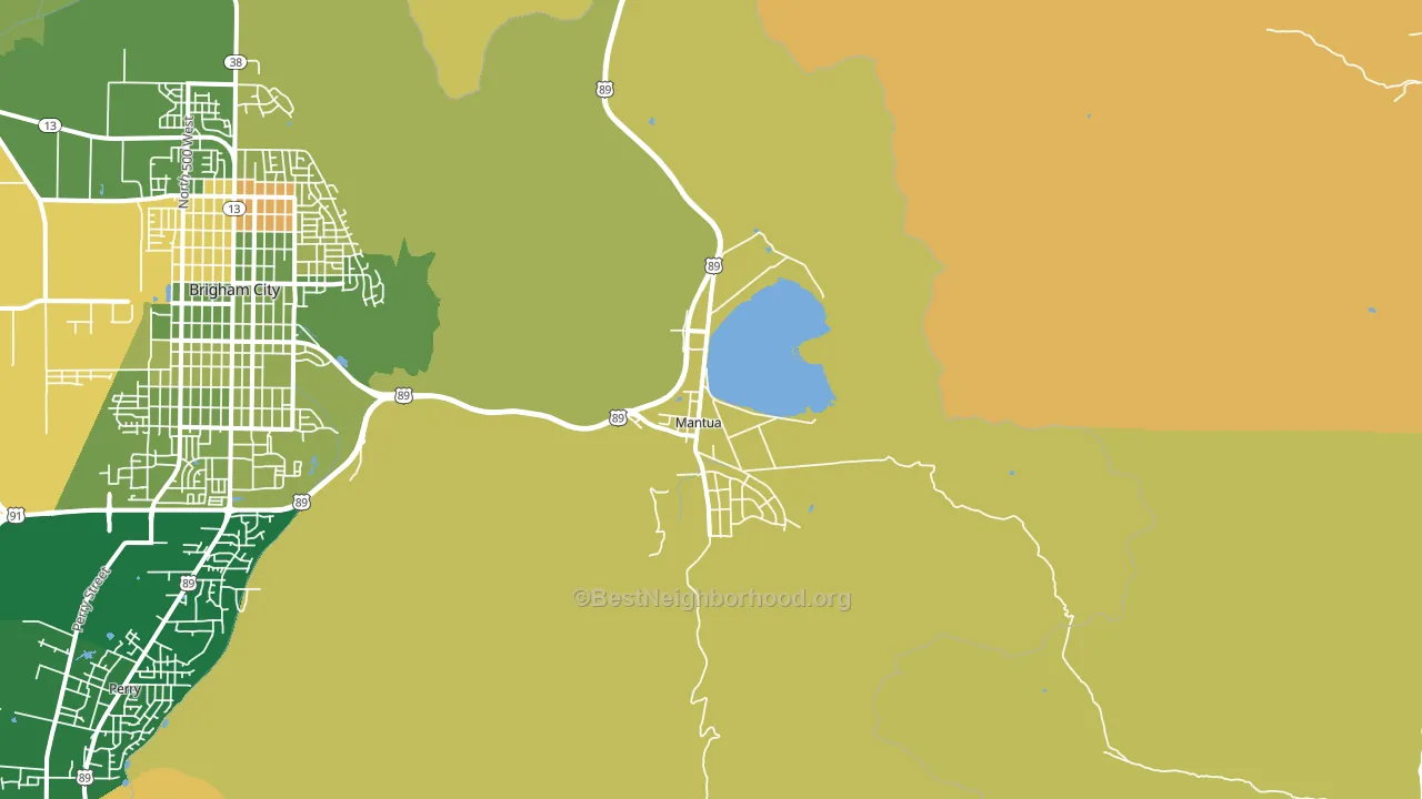 Mantua, UT block-group voter-turnout map