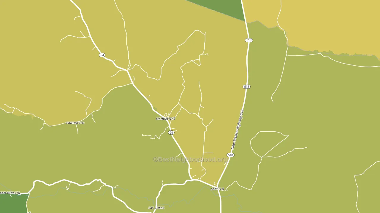 Manuelitas, NM block-group voter-turnout map