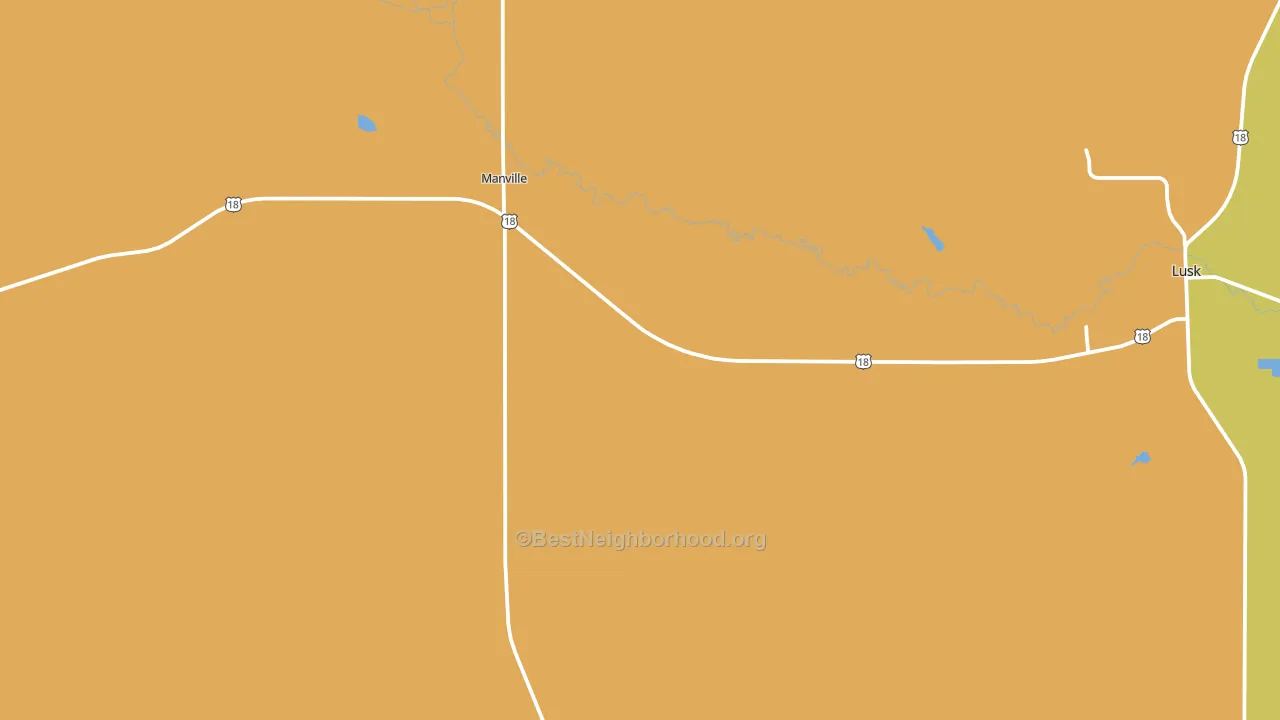 Manville, WY block-group voter-turnout map
