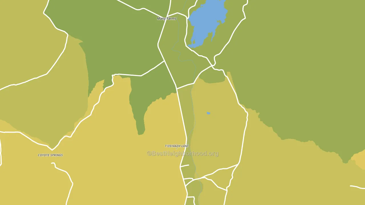 Many Farms, AZ block-group voter-turnout map