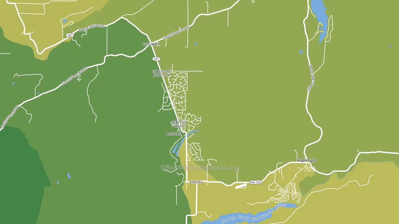 Maple Falls, WA block-group voter-turnout map