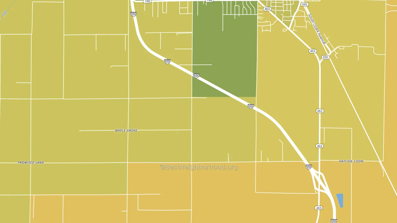Maple Grove, AR block-group voter-turnout map