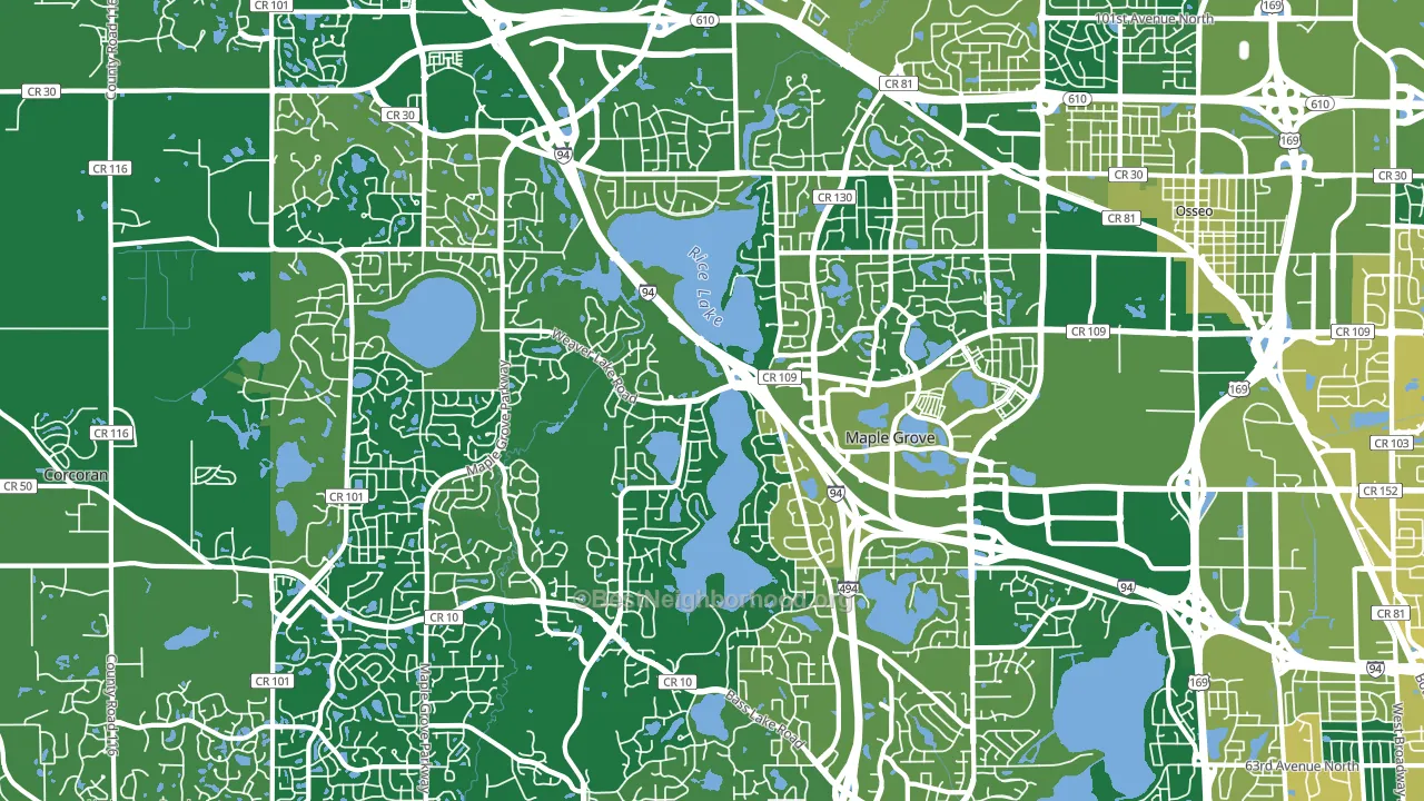 Maple Grove, MN block-group voter-turnout map