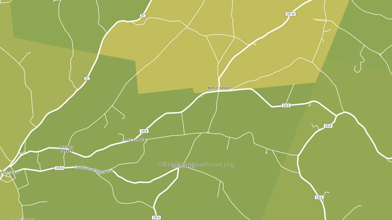 Maple Grove, NY block-group voter-turnout map