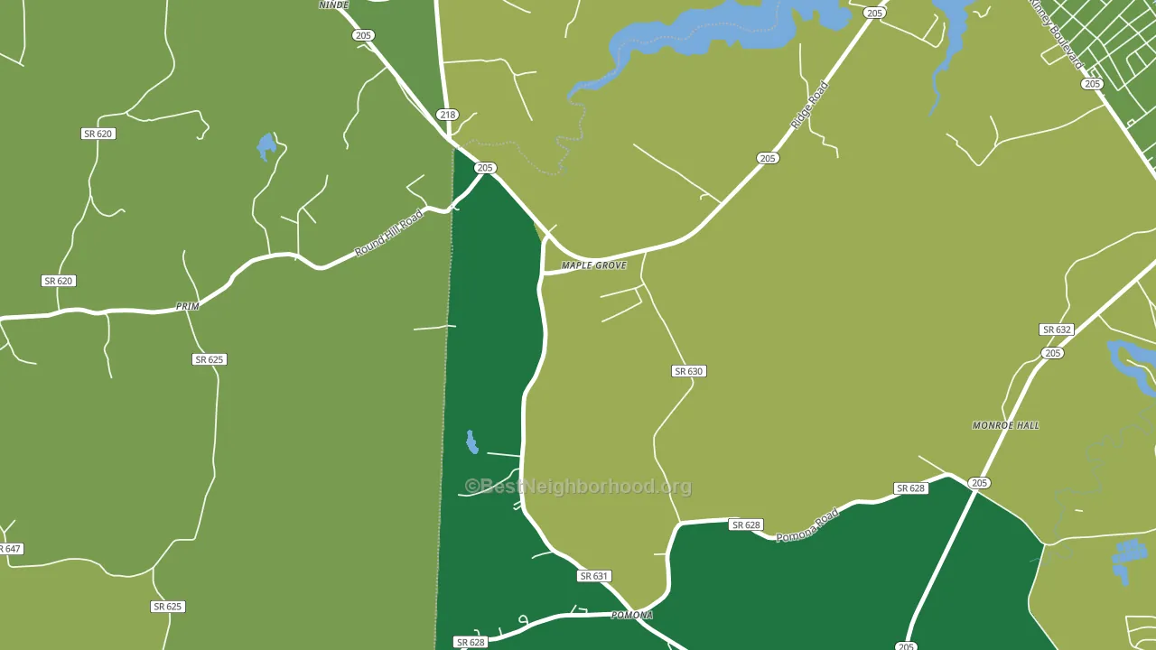 Maple Grove, VA block-group voter-turnout map