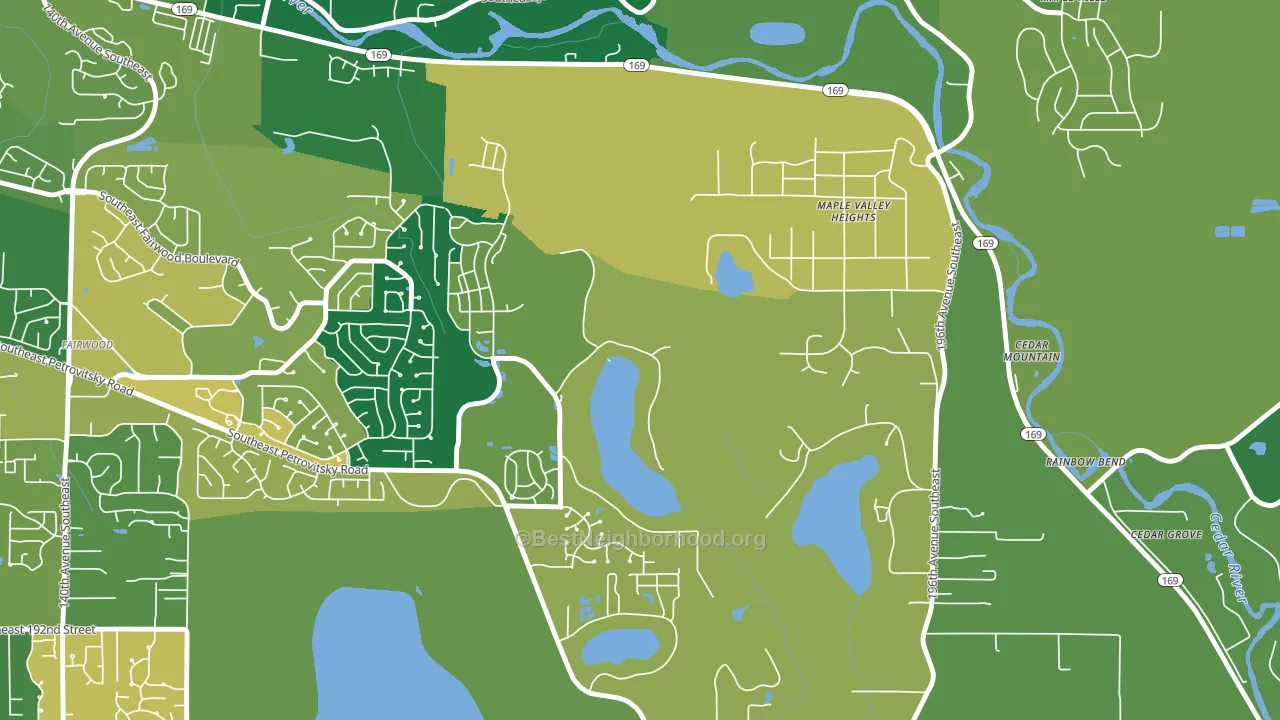 Maple Heights-Lake Desire, Renton, WA block-group voter-turnout map
