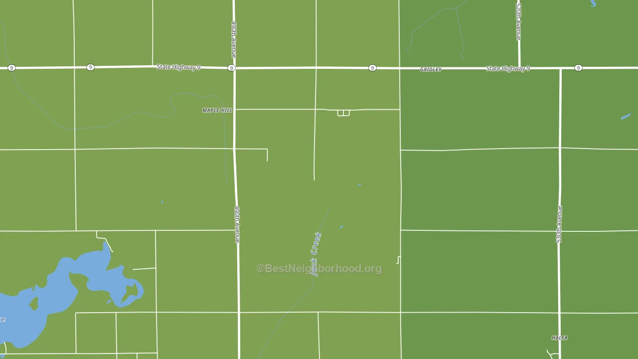 Maple Hill, IA block-group voter-turnout map