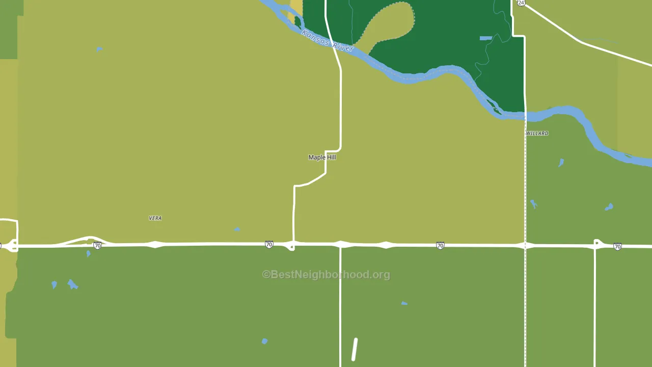 Maple Hill, KS block-group voter-turnout map