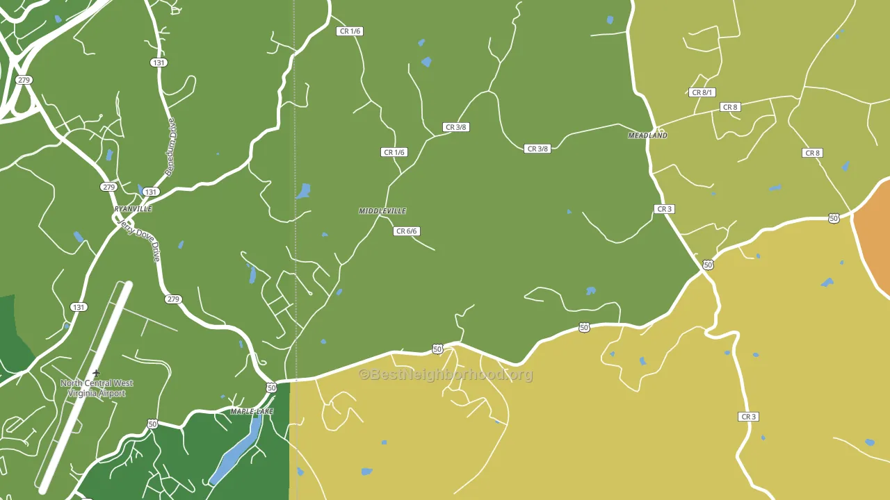 Maple Lake, WV block-group voter-turnout map