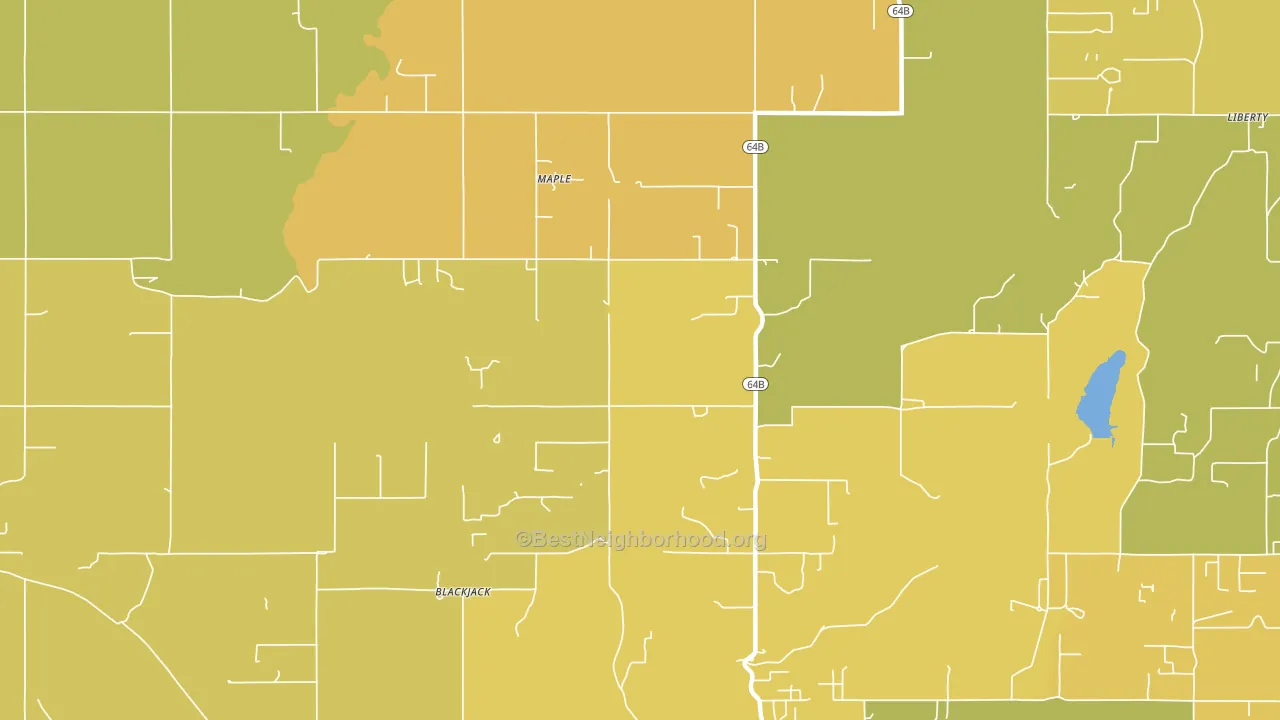 Maple, OK block-group voter-turnout map