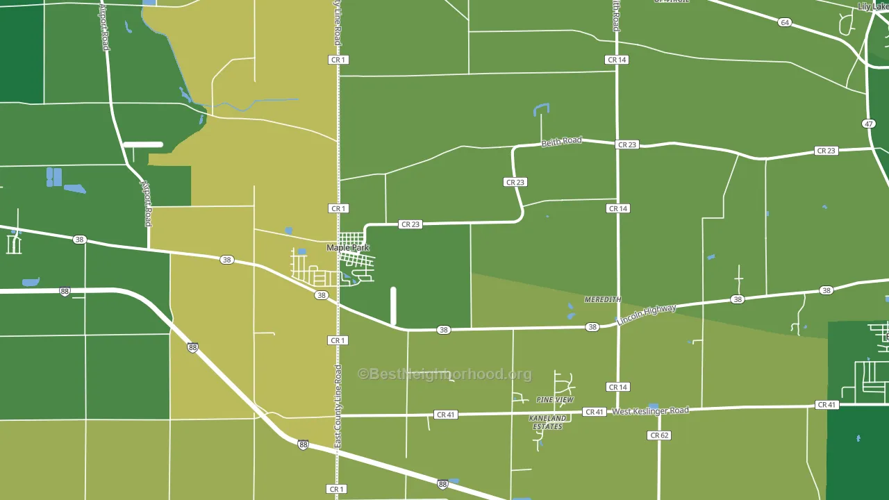 Maple Park, IL block-group voter-turnout map