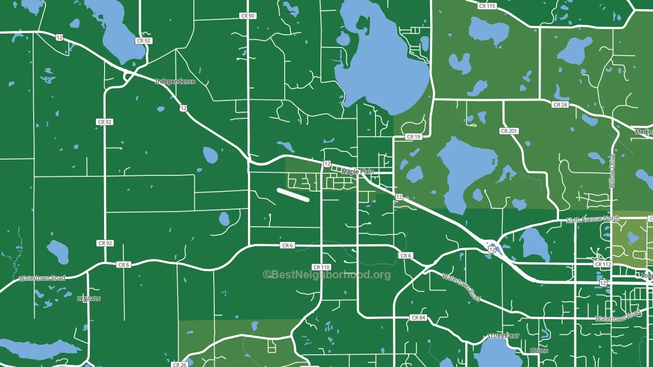 Maple Plain, MN block-group voter-turnout map