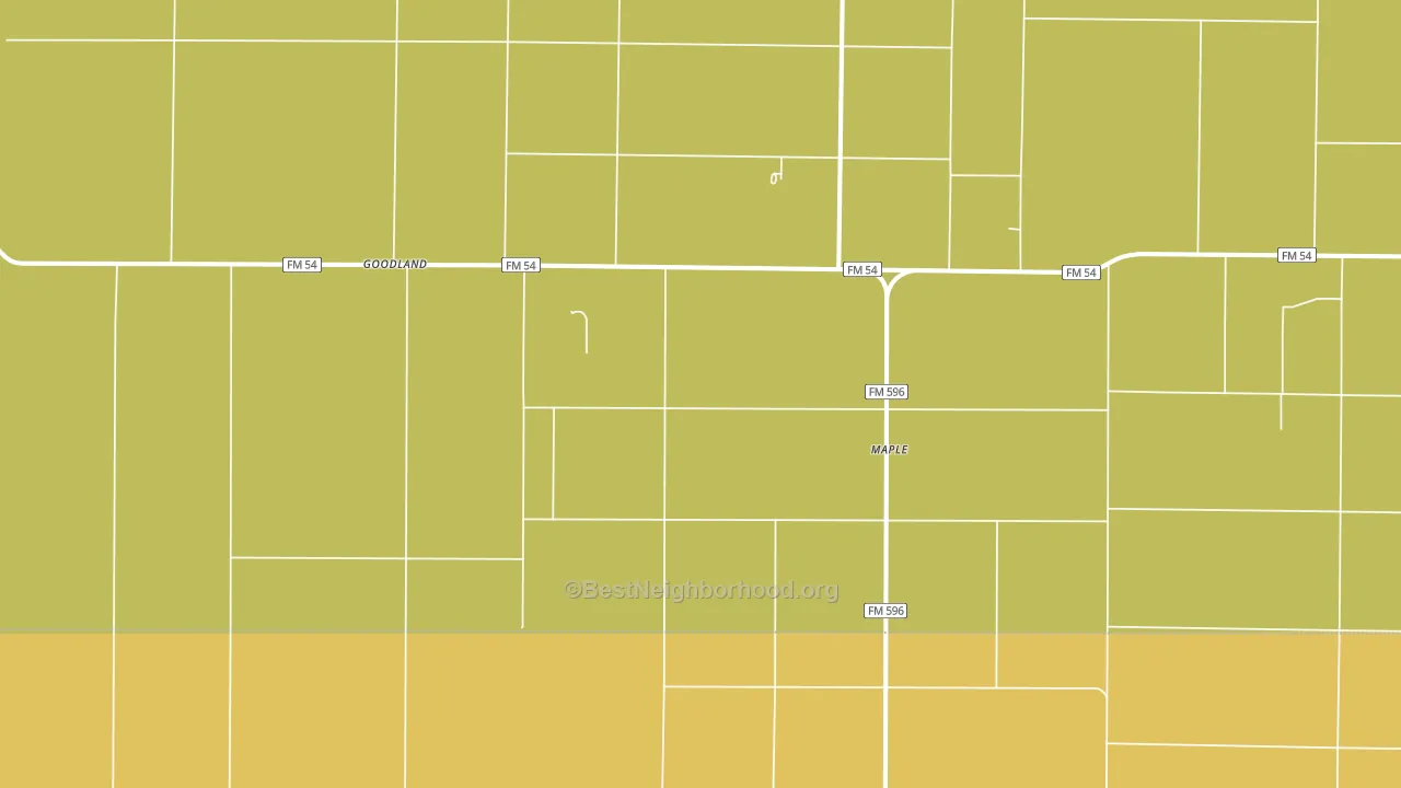 Maple, TX block-group voter-turnout map