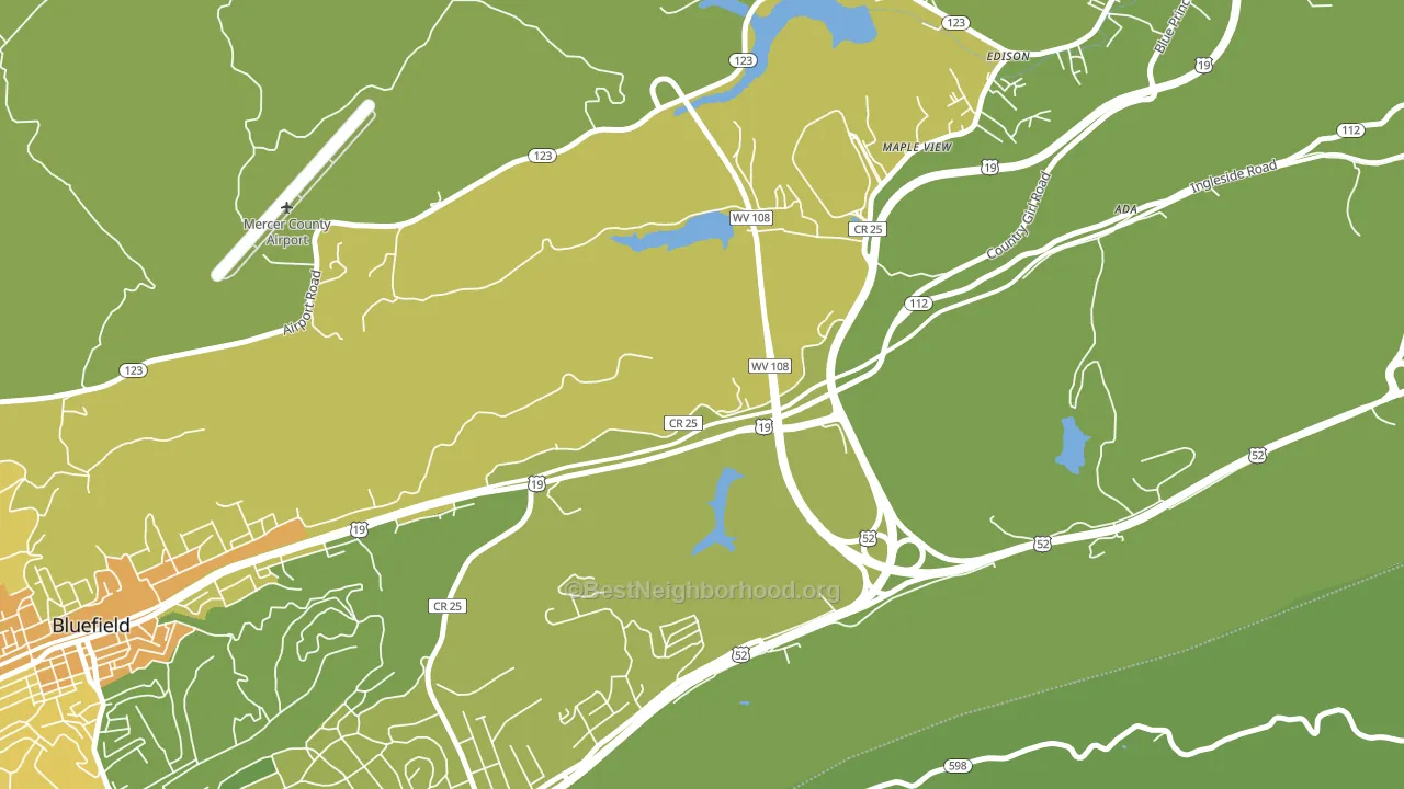 Maple View, WV block-group voter-turnout map