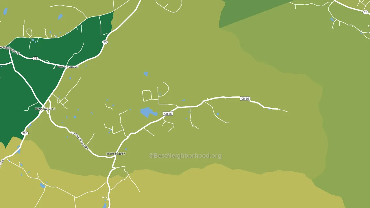 Maplecrest, NY block-group voter-turnout map