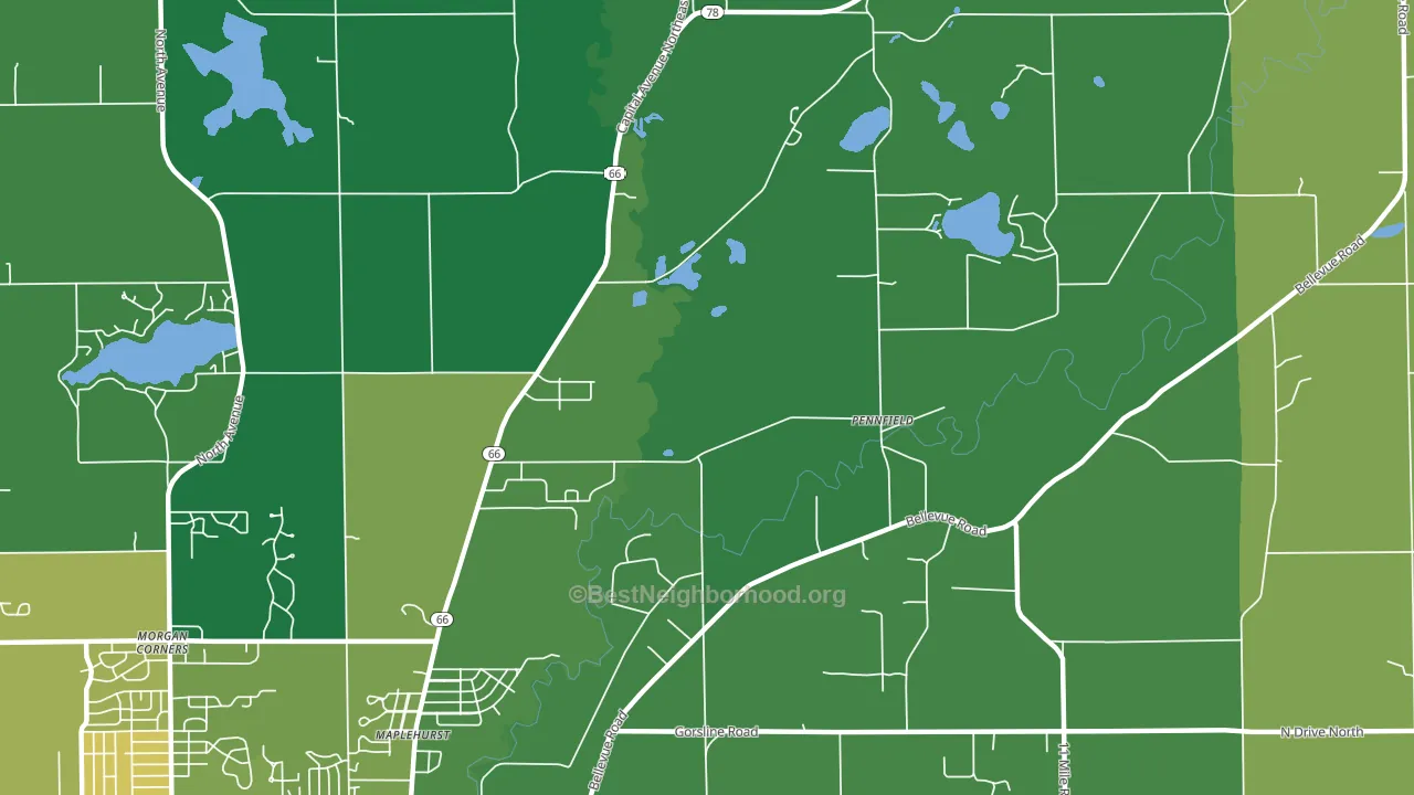 Maplehurst, MI block-group voter-turnout map