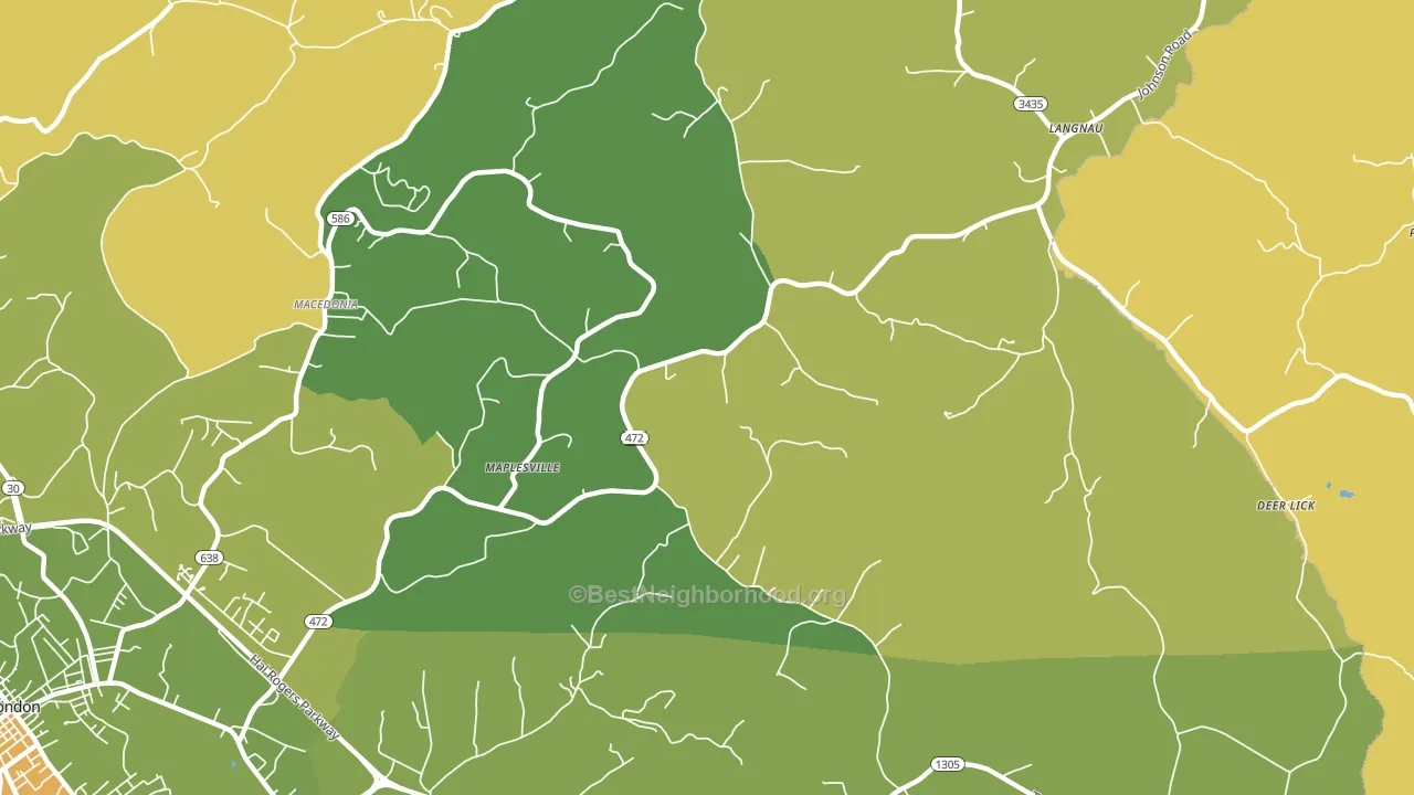 Maplesville, KY block-group voter-turnout map