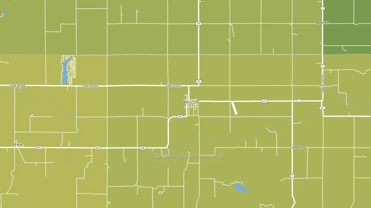 Mapleton, KS block-group voter-turnout map