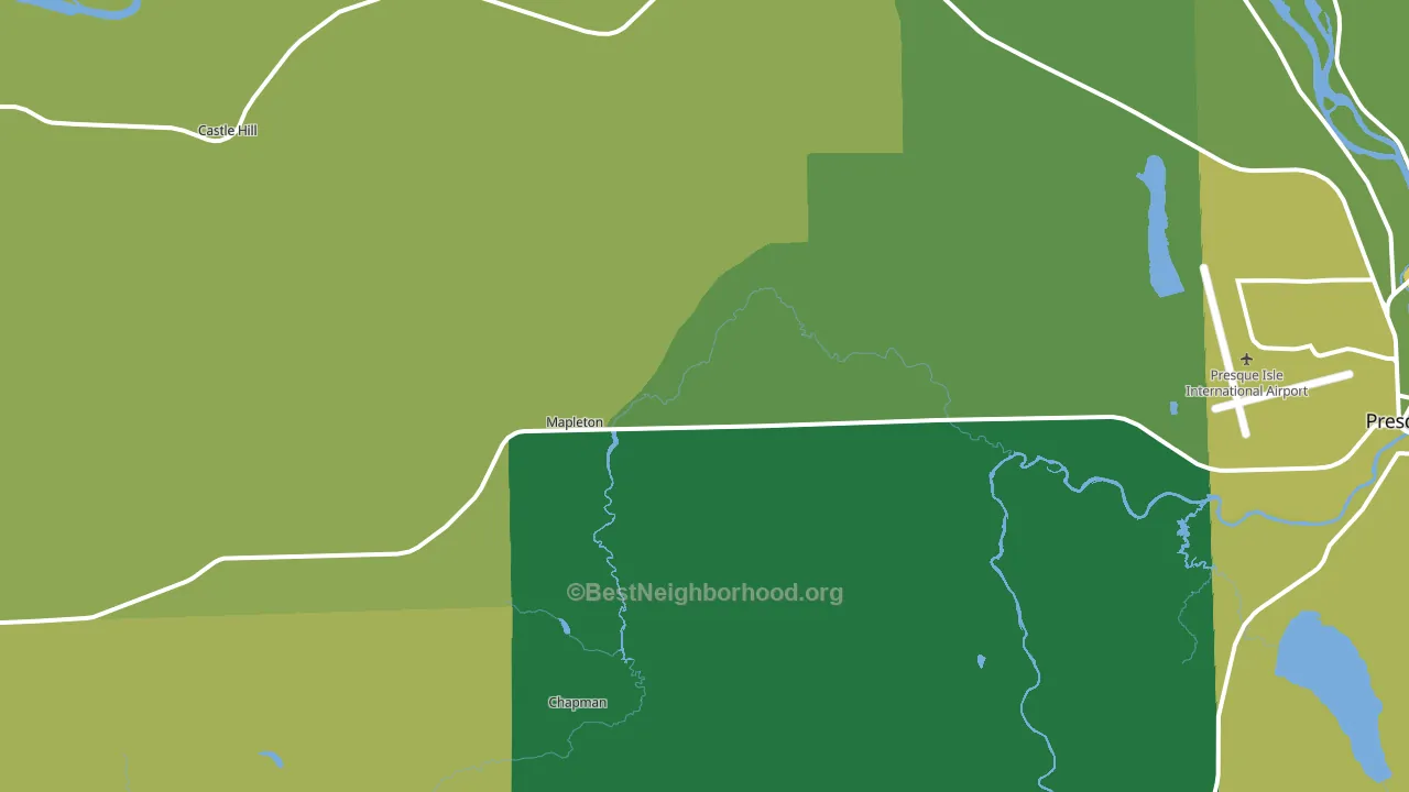 Mapleton, ME block-group voter-turnout map