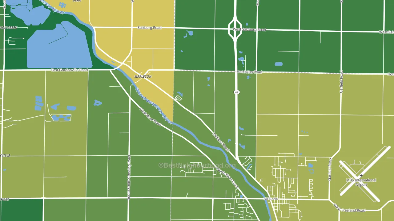 Mapleton, MI block-group voter-turnout map