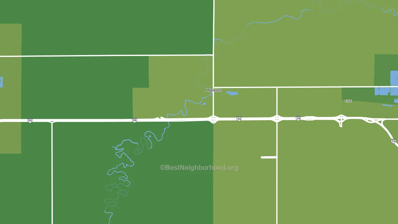 Mapleton, ND block-group voter-turnout map