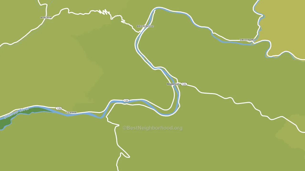 Mapleton, OR block-group voter-turnout map