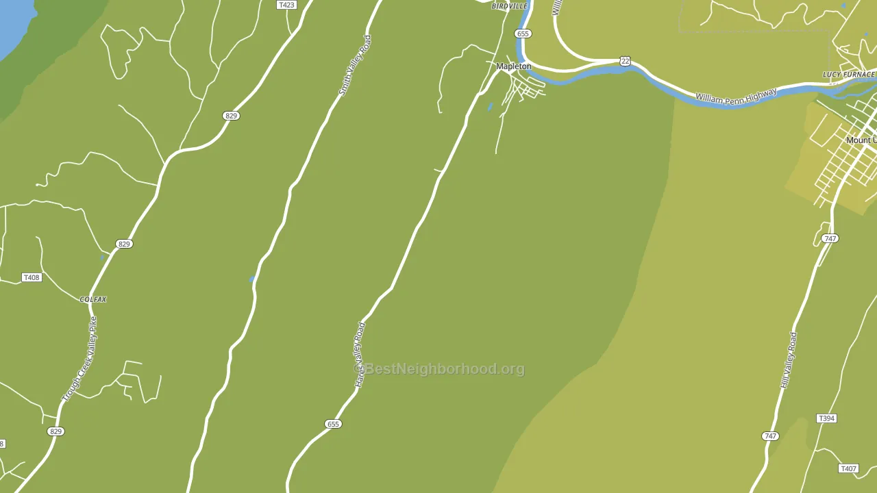Mapleton, PA block-group voter-turnout map