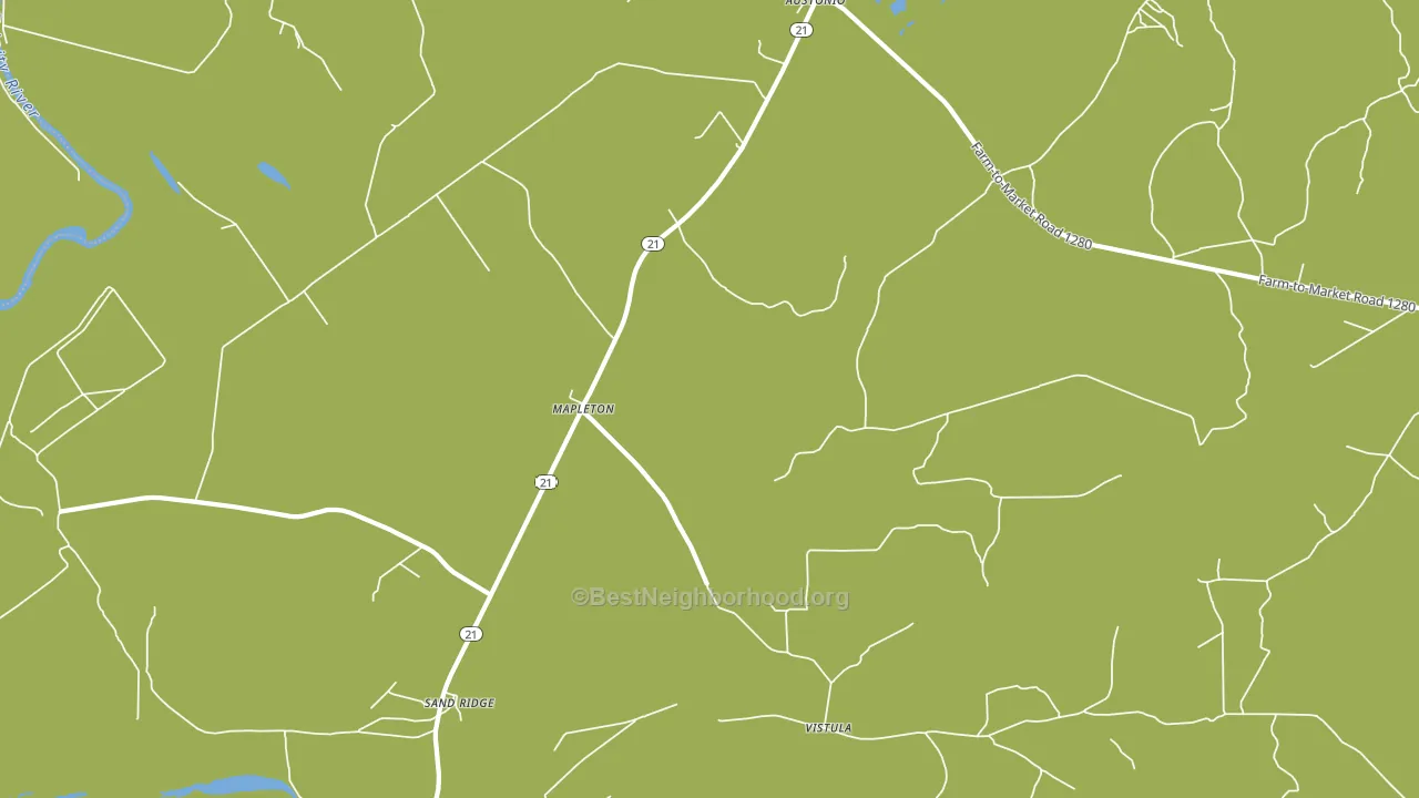 Mapleton, TX block-group voter-turnout map