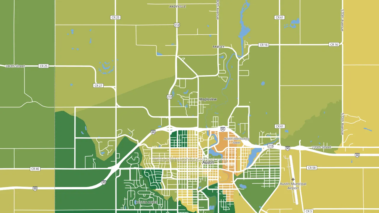 Mapleview, MN block-group voter-turnout map