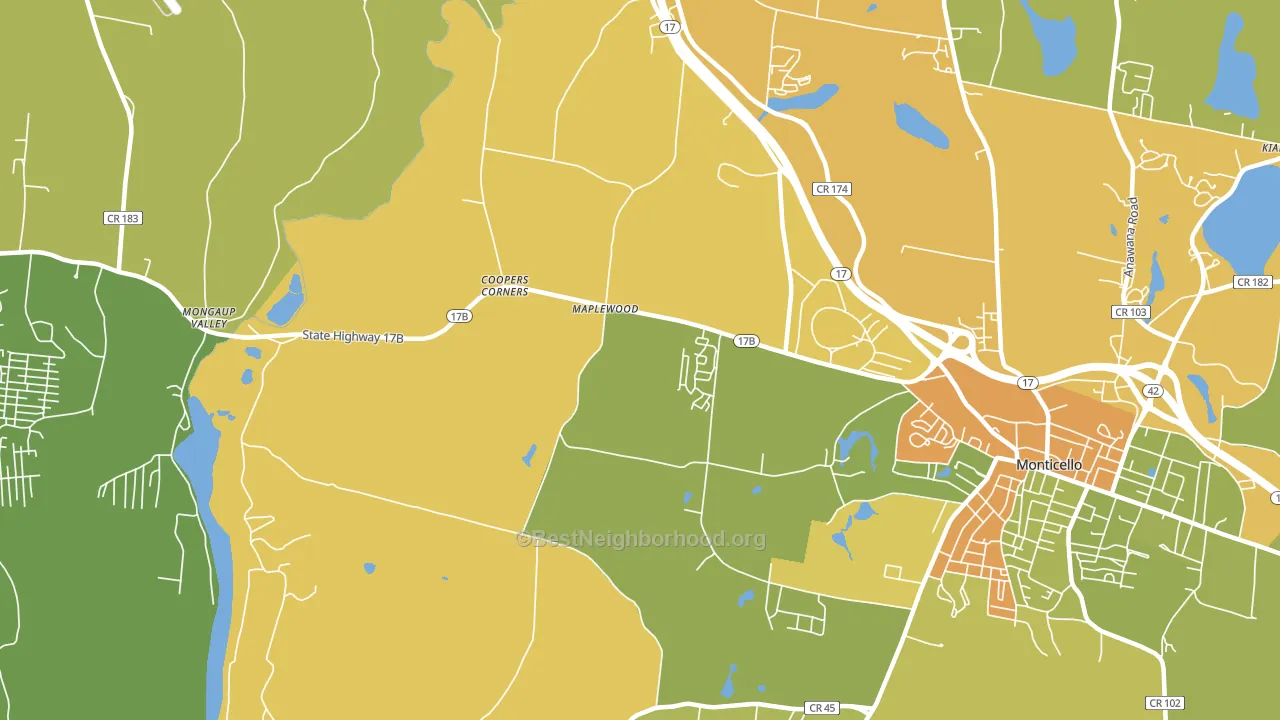 Maplewood, NY block-group voter-turnout map