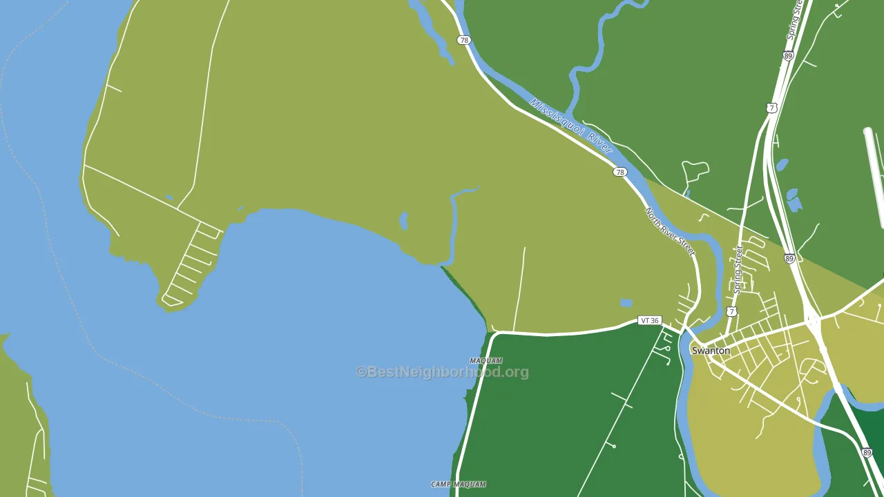 Maquam, VT block-group voter-turnout map