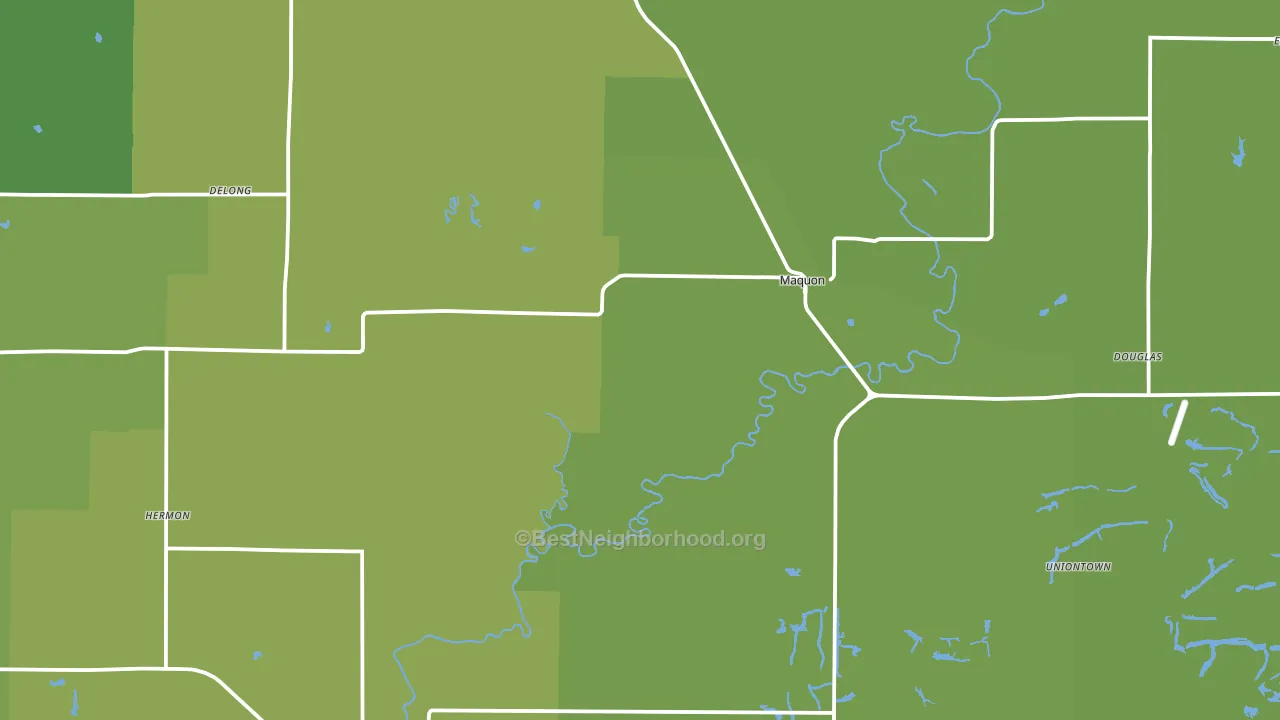 Maquon, IL block-group voter-turnout map
