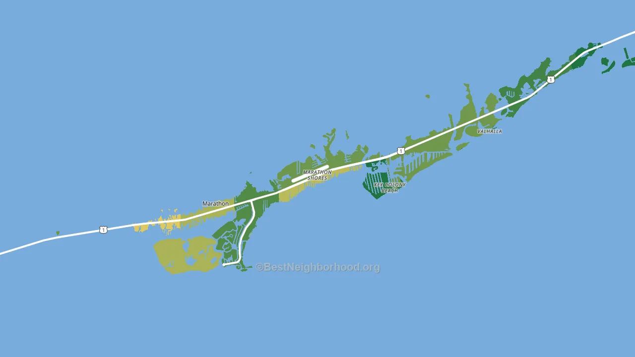 Marathon, FL block-group voter-turnout map