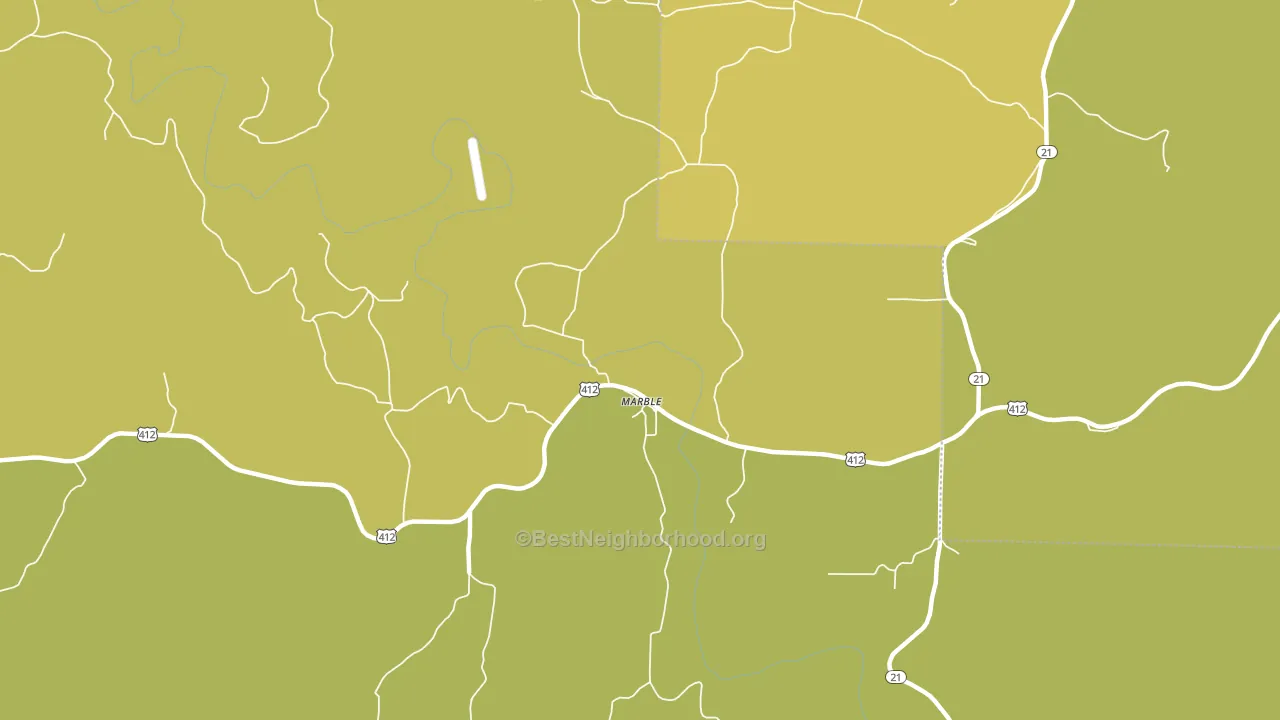 Marble, AR block-group voter-turnout map