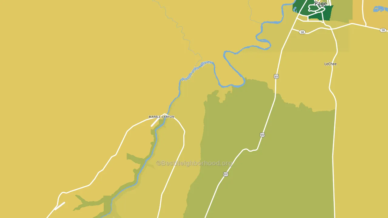 Marble Canyon, AZ block-group voter-turnout map
