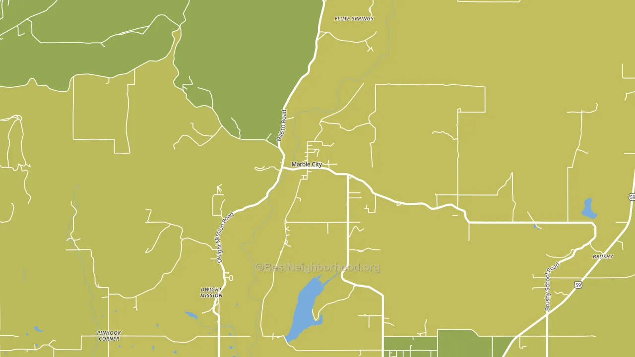 Marble City, OK block-group voter-turnout map