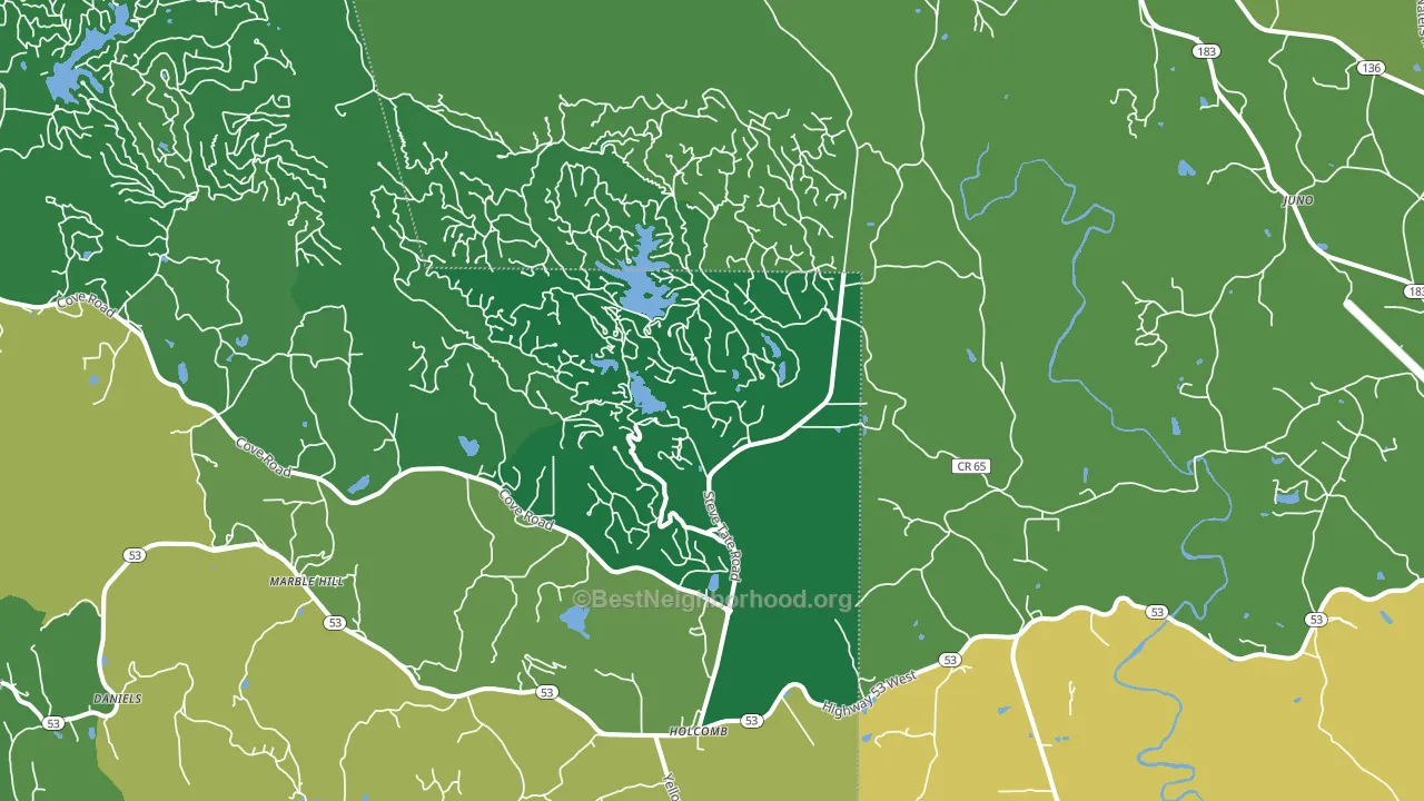 Marble Hill, GA block-group voter-turnout map