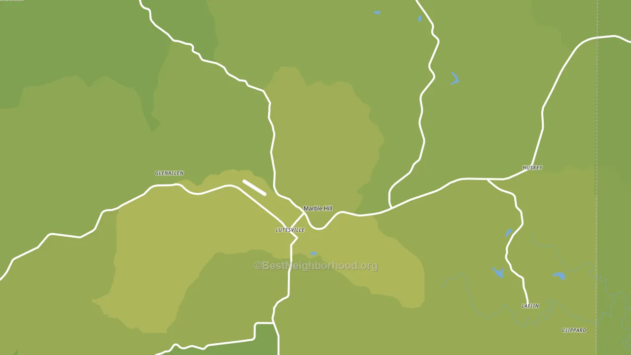 Marble Hill, MO block-group voter-turnout map