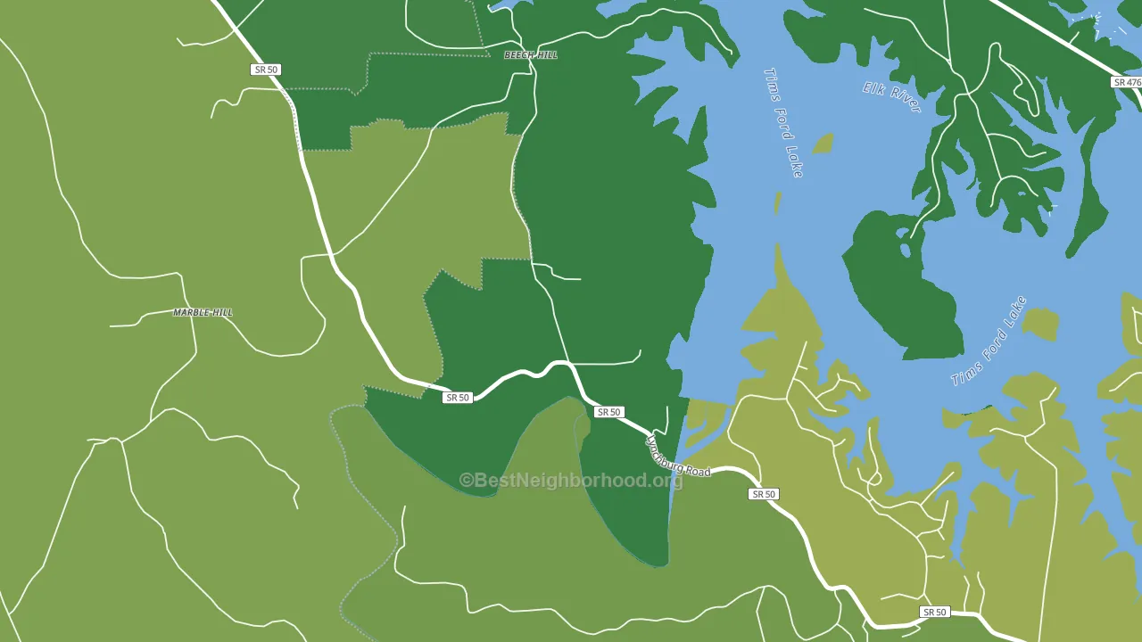 Marble Hill, TN block-group voter-turnout map